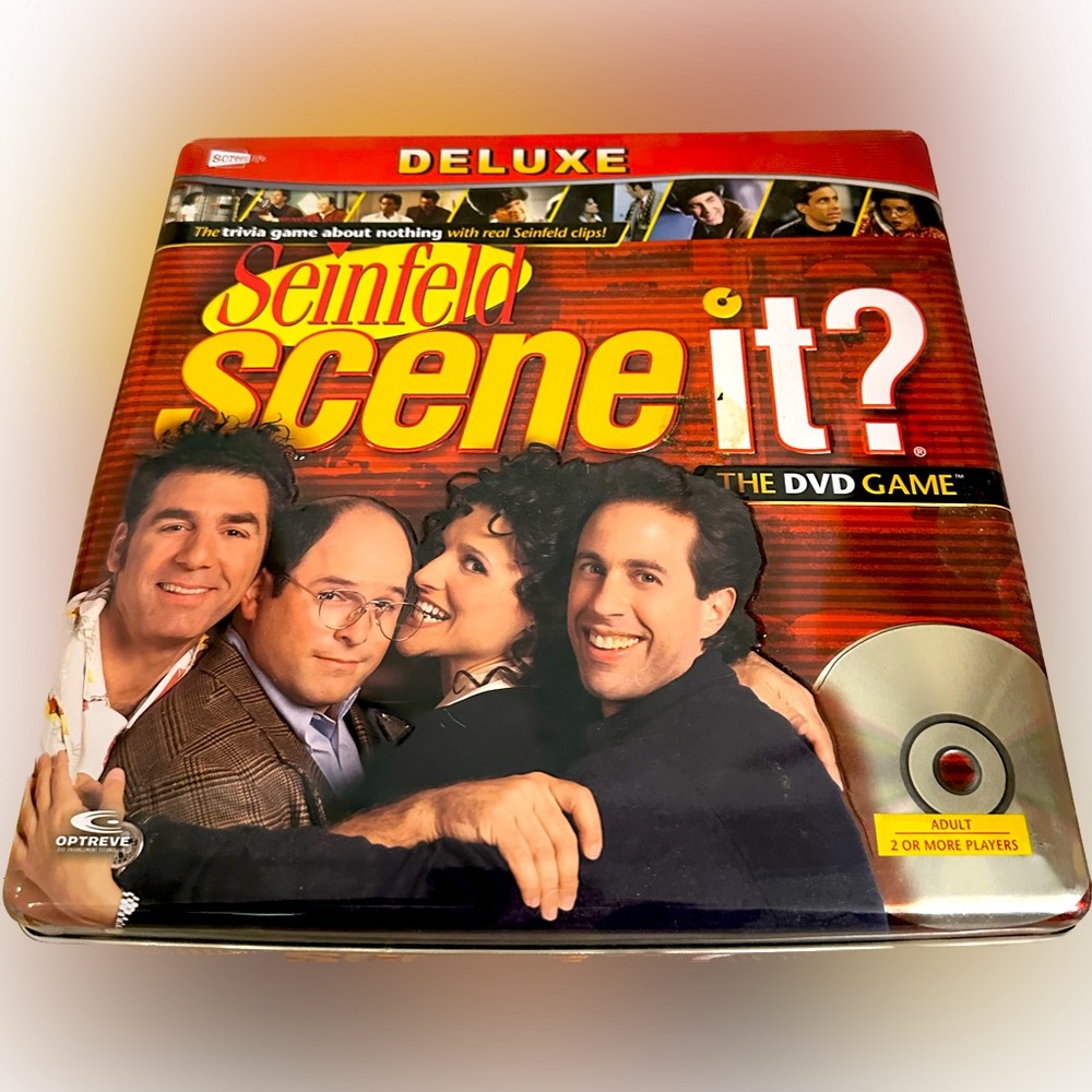 Deluxe Seinfeld Scene It? DVD Game in commemorative tin George Elaine Kramer Fun